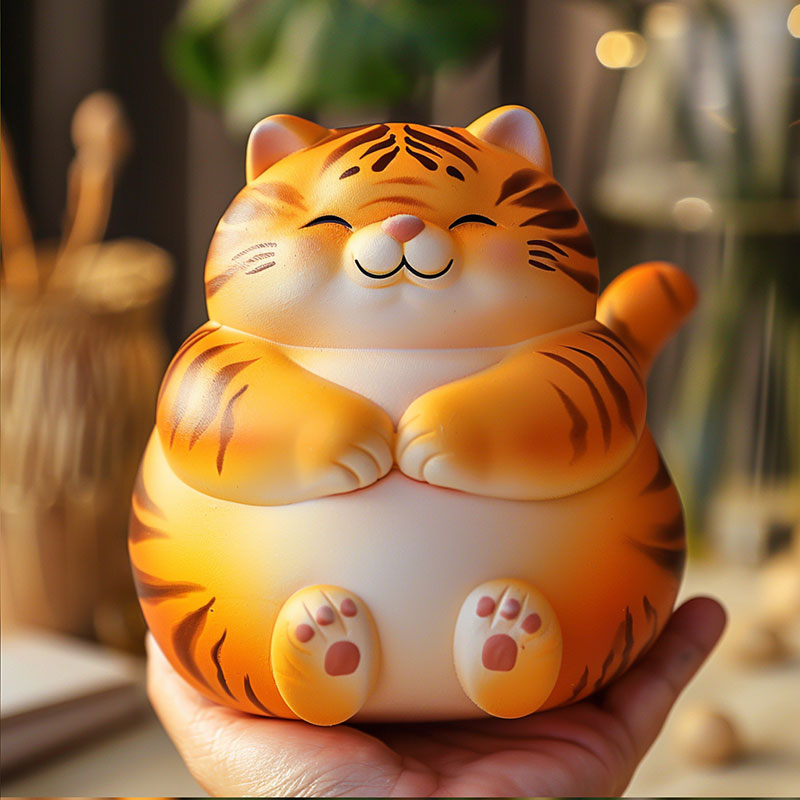 【十二生肖】慢回彈胖小虎解壓玩具捏捏樂可愛創(chuàng)意桌面擺件玩具