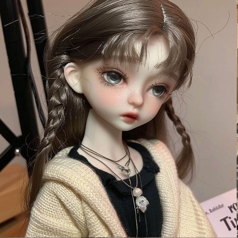 定制棉花娃娃俏皮文藝長發(fā)女孩可換裝仿真人過家家兒童玩偶公仔