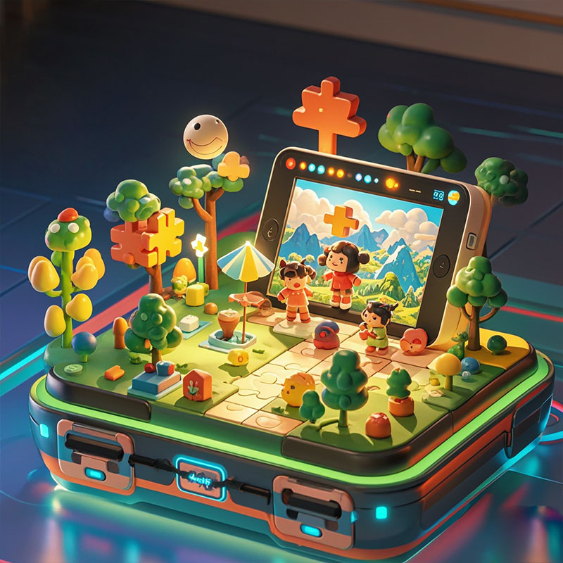 廠家定制3D立體虛擬現(xiàn)實(shí)拼圖可鏈接智能設(shè)備兒童益智積木塑膠玩具