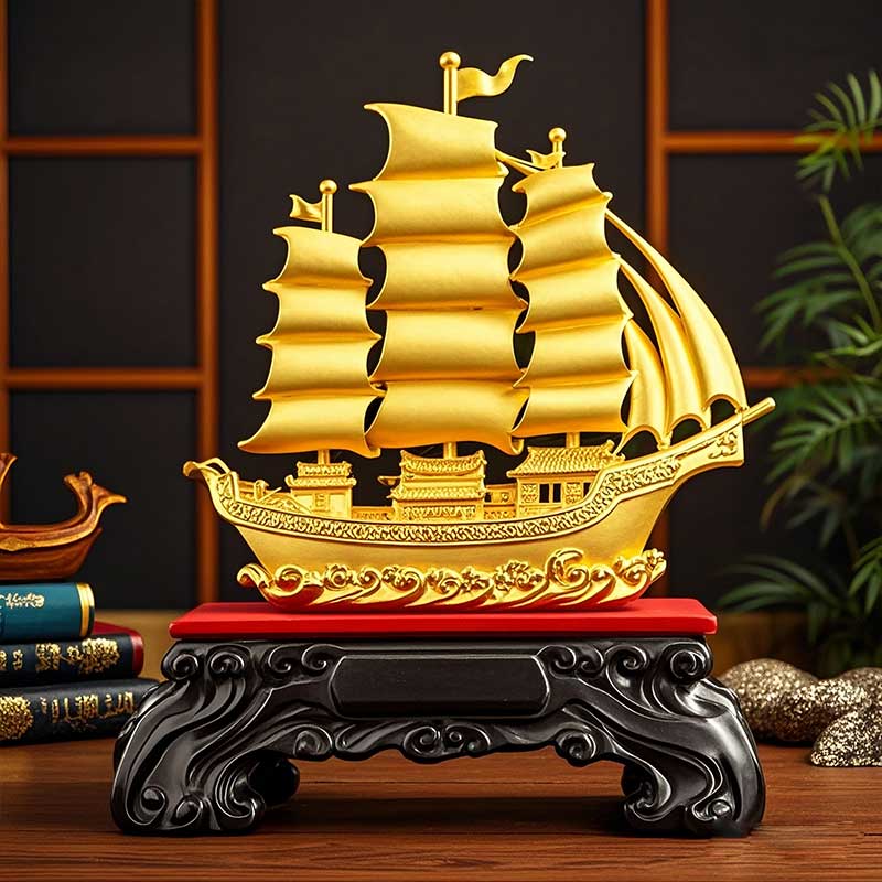 貼牌定制一帆風(fēng)順?lè)喗鹱烂鏀[件塑膠加重質(zhì)感工藝藝術(shù)品